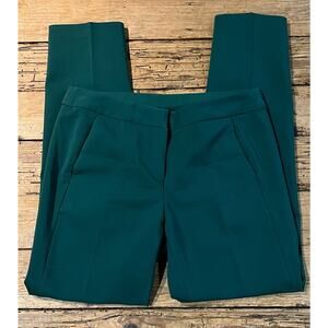 Amanda + Chelsea Womens Green Elastic Waist Dress Pants Size 2